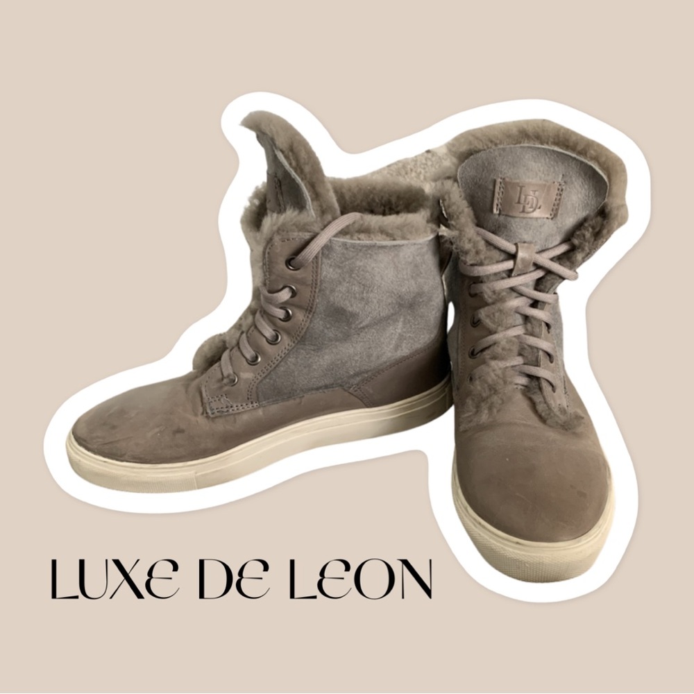 Luxe de Leon Shoes | Luxe de Leon Genuine Leather Shearling Boots 9
